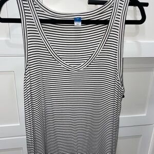 Classic Striped Black and White Tank Top